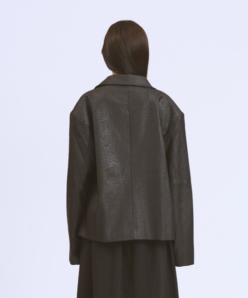 JilLA(ジルア)の「Faux Leather Short Blouson(ブルゾン・レディース・ブラック・FREE)」の21枚目の写真
