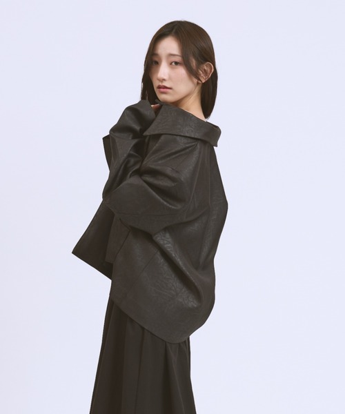 JilLA(ジルア)の「Faux Leather Short Blouson(ブルゾン・レディース・ブラック・FREE)」の17枚目の写真