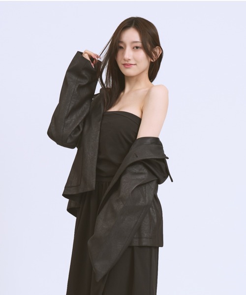 JilLA(ジルア)の「Faux Leather Short Blouson(ブルゾン・レディース・ブラック・FREE)」の18枚目の写真