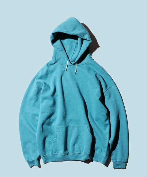 JERZEES（ジャージーズ）の「JERZEES / ジャージーズ GARMENT DYE PULL OVER HOODIE ガーメントダイ プルオーバーパーカー（パーカー・メンズ・オレンジ/ブラウン/ライトグリーン/チャコールグレー/ターコイズブルー/クリーム・MEDIUM/LARGE/X-LARGE）」の5枚目の写真
