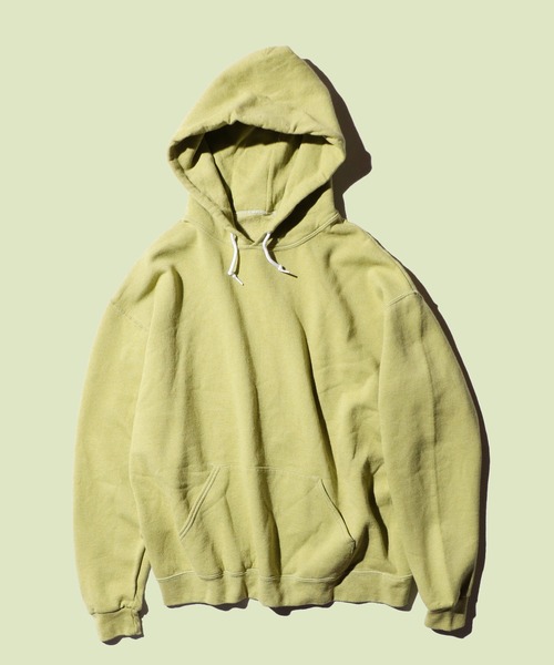 JERZEES（ジャージーズ）の「JERZEES / ジャージーズ GARMENT DYE PULL OVER HOODIE ガーメントダイ プルオーバーパーカー（パーカー・メンズ・オレンジ/ブラウン/ライトグリーン/チャコールグレー/ターコイズブルー/クリーム・MEDIUM/LARGE/X-LARGE）」の4枚目の写真