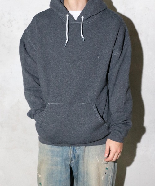 JERZEES（ジャージーズ）の「JERZEES / ジャージーズ GARMENT DYE PULL OVER HOODIE ガーメントダイ プルオーバーパーカー（パーカー・メンズ・オレンジ/ブラウン/ライトグリーン/チャコールグレー/ターコイズブルー/クリーム・MEDIUM/LARGE/X-LARGE）」の7枚目の写真