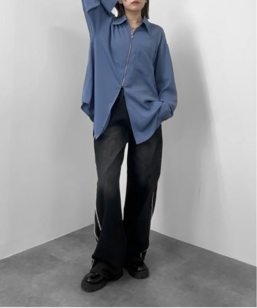 セール】【jiasecond.】ジップオーバーシャツ(オリジナル) / トップス