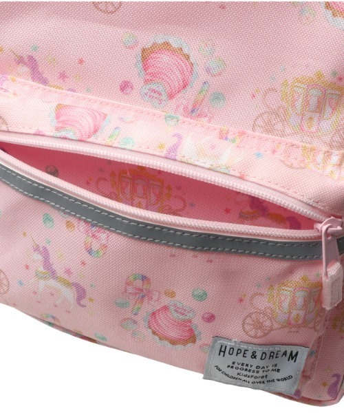 Kids Foret（キッズフォーレ）の「恐竜・ユニコーン総柄撥水機能付きリュック（バックパック/リュック・キッズ・ピンク/ブルー/ベージュ/ラベンダー・M/L/LL）」の12枚目の写真