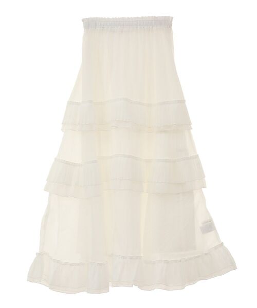 ELENCARE DUE（エレンカーレデュエ）の「・ELENCARE DUE プリーツフリルシアースカート（スカート・レディース・ブラック/オフホワイト/グレー・FREE）」の22枚目の写真