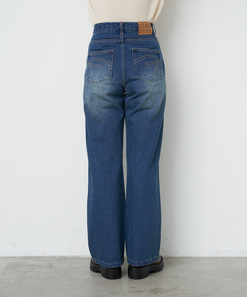 CIAOPANIC(チャオパニック)の「【cian denim/シアンデニム】ハイウエストルーズストレートデニム#001(デニムパンツ・レディース・インディゴブルー/ブルー・SMALL/MEDIUM/X-SMALL)」の12枚目の写真