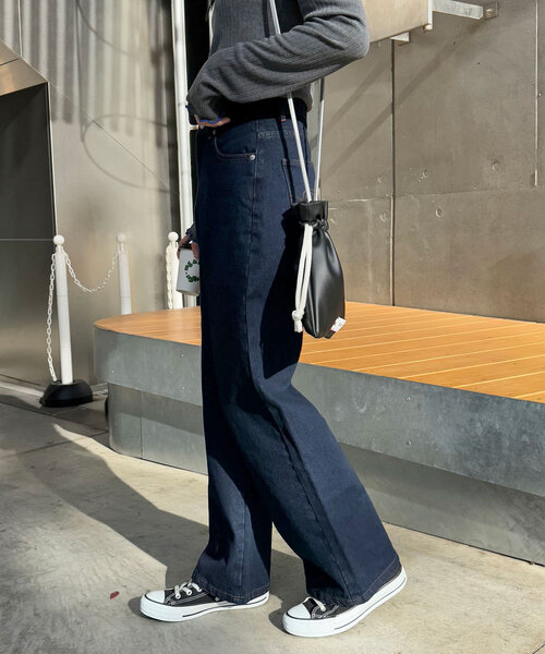 CIAOPANIC(チャオパニック)の「【cian denim/シアンデニム】ハイウエストルーズストレートデニム#001(デニムパンツ・レディース・インディゴブルー/ブルー・SMALL/MEDIUM/X-SMALL)」の19枚目の写真