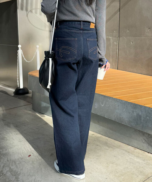 CIAOPANIC(チャオパニック)の「【cian denim/シアンデニム】ハイウエストルーズストレートデニム#001(デニムパンツ・レディース・インディゴブルー/ブルー・SMALL/MEDIUM/X-SMALL)」の20枚目の写真