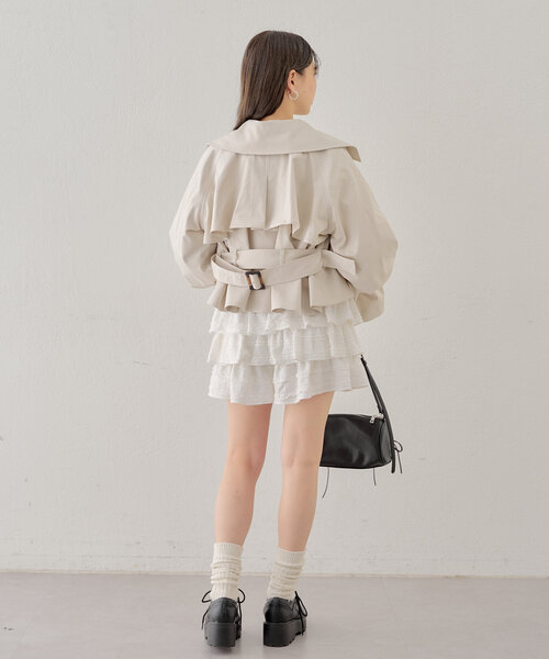 Chico（チコ）の「ショートトレンチコート（トレンチコート・レディース・ベージュ/ネイビー/アイボリー・FREE）」の17枚目の写真