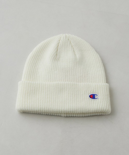 Champion（チャンピオン）の「Champion/アクリルニットワッチ（ニットキャップ/ビーニー・メンズ・グレー/オフホワイト/ライトブルー/ブラック/ネイビー・FREE）」の2枚目の写真