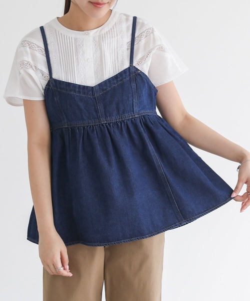 もん 8/21 M llllab デニムキャミ もん様専用 8/21 M llllab デニムキャミ