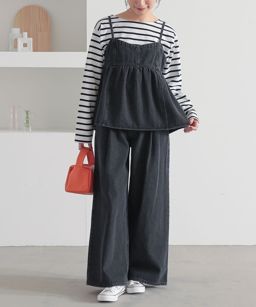 n'OrLABEL（ノアールレーベル）の「『デニムキャミソール』（キャミソール・レディース・ブラック/ネイビー・2/1）」の15枚目の写真