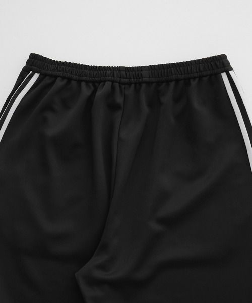 nui nullu】サイドライン裾シアーレース2WAYトラックパンツ