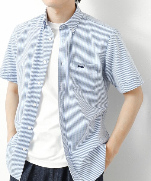 NOLLEY’S（ノーリーズ）の「【PrimeFlex DotAir】《吸水速乾》ストレッチ クジラ BD S/S 25SS（シャツ/ブラウス・メンズ・グレイッシュブルー/ブルー系その他/ネイビー/グレー系その他・S/M/L/XL）」の3枚目の写真