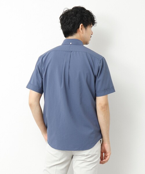 NOLLEY’S（ノーリーズ）の「【PrimeFlex DotAir】《吸水速乾》ストレッチ クジラ BD S/S 25SS（シャツ/ブラウス・メンズ・グレイッシュブルー/ブルー系その他/ネイビー/グレー系その他・S/M/L/XL）」の12枚目の写真
