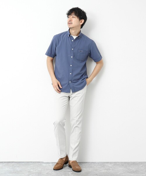 NOLLEY’S（ノーリーズ）の「【PrimeFlex DotAir】《吸水速乾》ストレッチ クジラ BD S/S 25SS（シャツ/ブラウス・メンズ・グレイッシュブルー/ブルー系その他/ネイビー/グレー系その他・S/M/L/XL）」の13枚目の写真