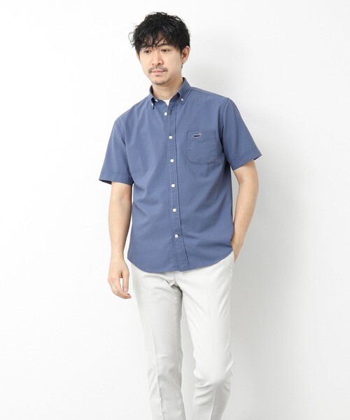 NOLLEY’S（ノーリーズ）の「【PrimeFlex DotAir】《吸水速乾》ストレッチ クジラ BD S/S 25SS（シャツ/ブラウス・メンズ・グレイッシュブルー/ブルー系その他/ネイビー/グレー系その他・S/M/L/XL）」の15枚目の写真
