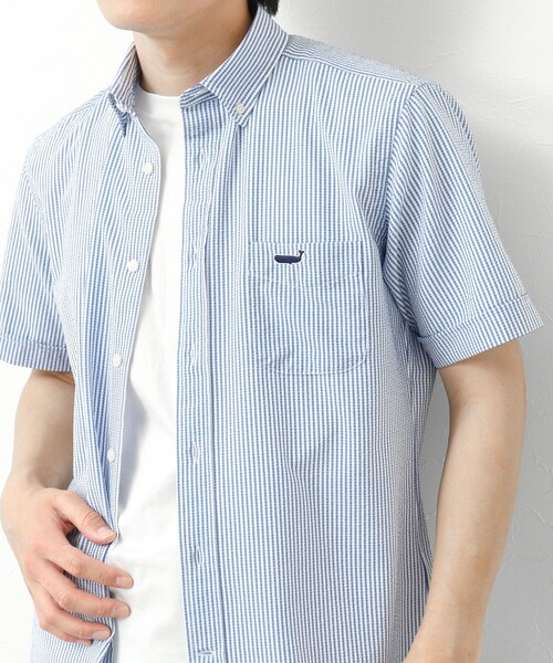NOLLEY’S（ノーリーズ）の「【PrimeFlex DotAir】《吸水速乾》ストレッチ クジラ BD S/S 25SS（シャツ/ブラウス・メンズ・グレイッシュブルー/ブルー系その他/ネイビー/グレー系その他・S/M/L/XL）」の19枚目の写真