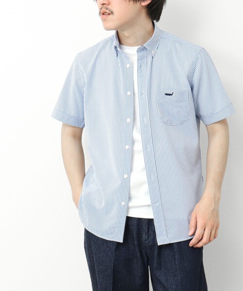 NOLLEY’S（ノーリーズ）の「【PrimeFlex DotAir】《吸水速乾》ストレッチ クジラ BD S/S 25SS（シャツ/ブラウス・メンズ・グレイッシュブルー/ブルー系その他/ネイビー/グレー系その他・S/M/L/XL）」の21枚目の写真