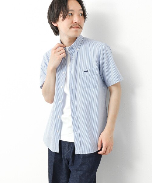 NOLLEY’S（ノーリーズ）の「【PrimeFlex DotAir】《吸水速乾》ストレッチ クジラ BD S/S 25SS（シャツ/ブラウス・メンズ・グレイッシュブルー/ブルー系その他/ネイビー/グレー系その他・S/M/L/XL）」の22枚目の写真