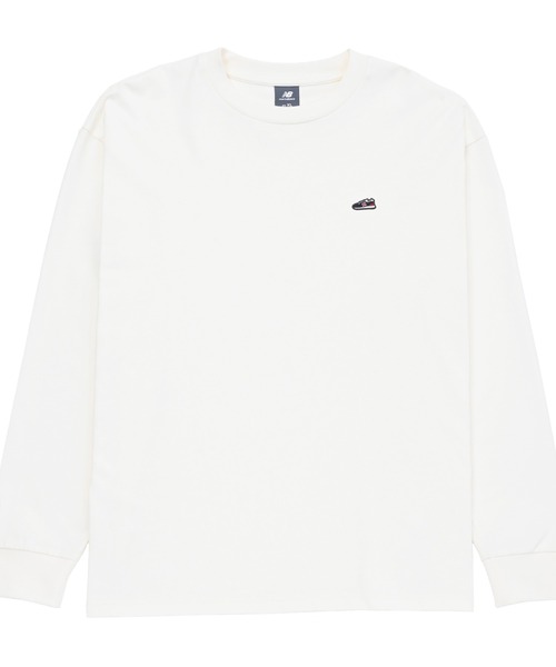 NEW BALANCE（ニューバランス）の「シューパッチロングスリーブTシャツ（Tシャツ/カットソー・メンズ・オフホワイト/ライトグレー/ブラック/ブルーグレー・XX-LARGE/X-LARGE/LARGE/MEDIUM/SMALL）」の9枚目の写真