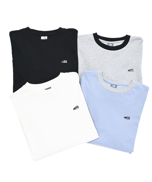 NEW BALANCE（ニューバランス）の「シューパッチロングスリーブTシャツ（Tシャツ/カットソー・メンズ・オフホワイト/ライトグレー/ブラック/ブルーグレー・XX-LARGE/X-LARGE/LARGE/MEDIUM/SMALL）」の19枚目の写真