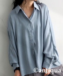 antiqua（アンティカ）の「シボ感シャツ（シャツ/ブラウス・レディース）」