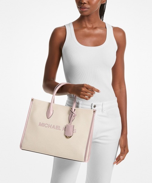 MICHAEL KORS（マイケルコース）の「MIRELLA EW キャンバス トート ミディアム（トートバッグ・レディース・ピンク系・FREE）」の5枚目の写真