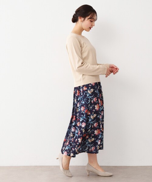 LAURA ASHLEY(ローラアシュレイ)の「【天竺編み】肩ボタン ラメニット(ニット/セーター・レディース・アイボリー/ネイビー・40/38)」の14枚目の写真