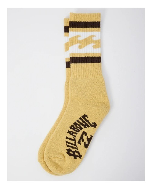 BILLABONG(ビラボン)の「BILLABONG メンズ WAVE SOCKS ソックス 【2025年春夏モデル】/ビラボン靴下(ソックス/靴下・メンズ・イエロー/オレンジ/グリーン・FREE)」の1枚目の写真