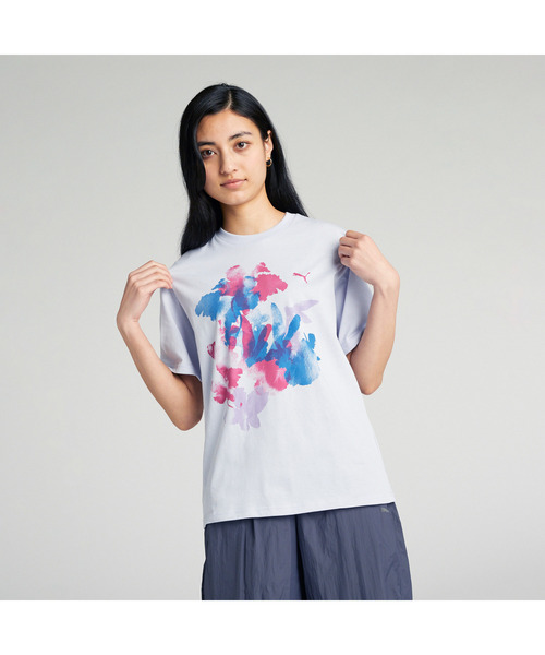PUMA(プーマ)の「PUMA プーマ ウィメンズ サマー MX グラフィック 半袖 Tシャツ(Tシャツ/カットソー・レディース・ブルー系その他/ホワイト/ホワイト系その他5・SMALL/X-LARGE/MEDIUM/LARGE)」の3枚目の写真