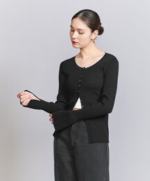 BEAUTY&YOUTH UNITED ARROWS | Uネック フロントボタン カーディガン -ウォッシャブル-(カーディガン/ボレロ)