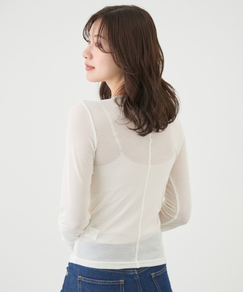 Jayro(ジャイロ)の「袖シャーリングトップス(Tシャツ/カットソー・レディース・チャコールグレー/ブラック/ホワイト系その他・M)」の15枚目の写真