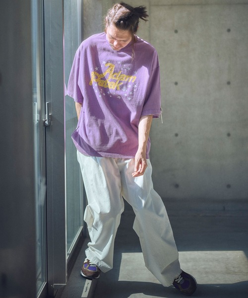 ADAM PATEK(アダムパテック)の「mt9516-disco logo short sleeve T Tシャツ(Tシャツ/カットソー・メンズ・ブラック/ホワイト/パープル・2/1)」の18枚目の写真