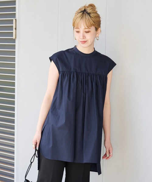 ZOZO限定】ギャザーチュニックノースリーブシャツ（シャツ