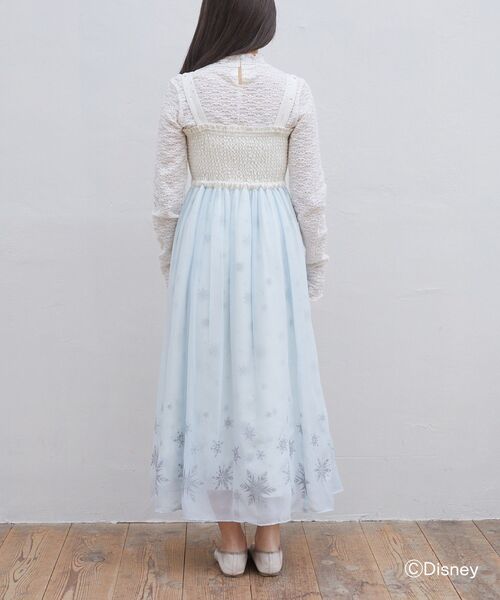 Areeam アナと雪の女王　エルサ　スノーフレークジャガードキャミワンピース Areeam｜アナと雪の女王/エルサ/スノーフレークジャガードキャミ