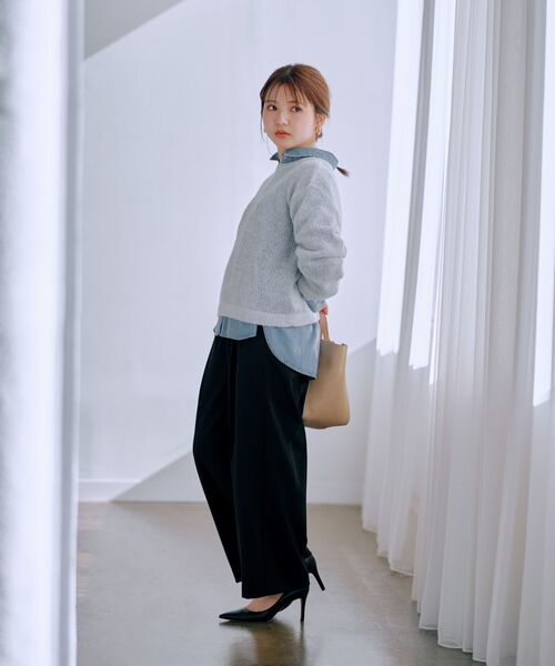 COHINA（コヒナ）の「ツータックイージースラックス 【低身長・小柄女性】（その他パンツ・レディース・ピンク/ホワイト/ブラック・SHORT/REGULAR）」の6枚目の写真