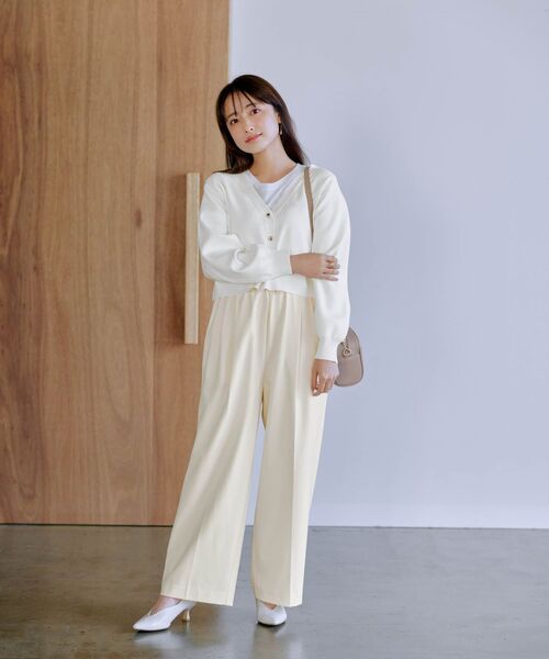 COHINA（コヒナ）の「ツータックイージースラックス 【低身長・小柄女性】（その他パンツ・レディース・ピンク/ホワイト/ブラック・SHORT/REGULAR）」の8枚目の写真