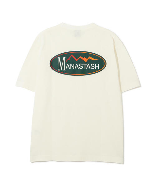 MANASTASH(マナスタッシュ)の「MANASTASH/マナスタッシュ/HEMP TEE ORIGINAL LOGO(Tシャツ/カットソー・メンズ・ホワイト/ライトグリーン/ブラック・L/S/XL/M)」の2枚目の写真