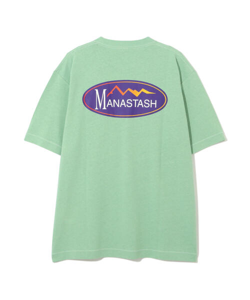 MANASTASH(マナスタッシュ)の「MANASTASH/マナスタッシュ/HEMP TEE ORIGINAL LOGO(Tシャツ/カットソー・メンズ・ホワイト/ライトグリーン/ブラック・L/S/XL/M)」の3枚目の写真