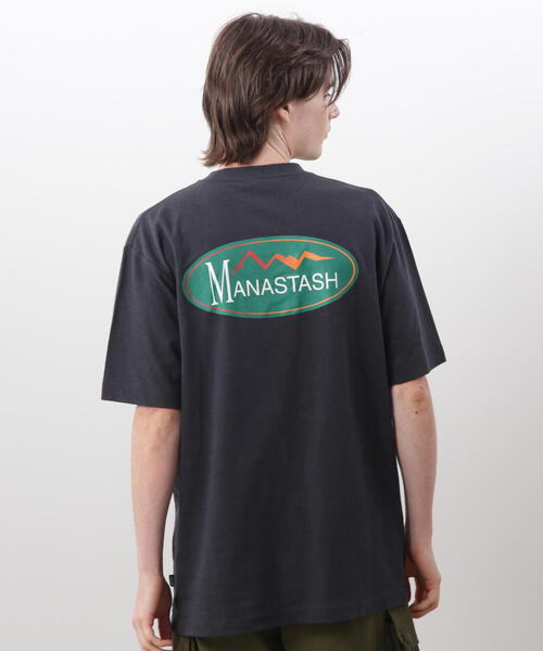 MANASTASH(マナスタッシュ)の「MANASTASH/マナスタッシュ/HEMP TEE ORIGINAL LOGO(Tシャツ/カットソー・メンズ・ホワイト/ライトグリーン/ブラック・L/S/XL/M)」の6枚目の写真