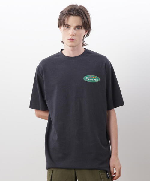 MANASTASH(マナスタッシュ)の「MANASTASH/マナスタッシュ/HEMP TEE ORIGINAL LOGO(Tシャツ/カットソー・メンズ・ホワイト/ライトグリーン/ブラック・L/S/XL/M)」の7枚目の写真