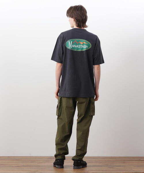 MANASTASH(マナスタッシュ)の「MANASTASH/マナスタッシュ/HEMP TEE ORIGINAL LOGO(Tシャツ/カットソー・メンズ・ホワイト/ライトグリーン/ブラック・L/S/XL/M)」の8枚目の写真