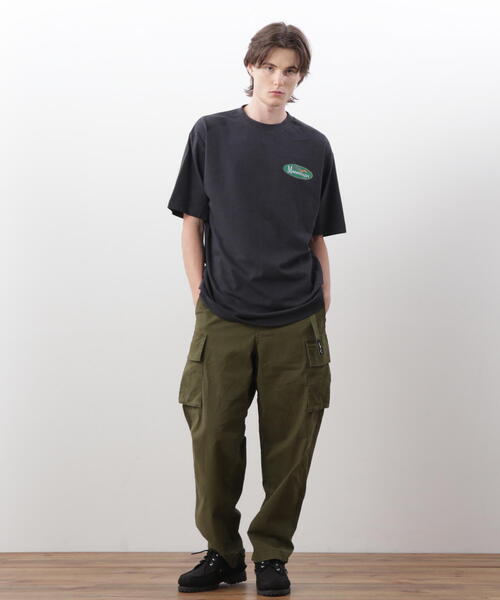 MANASTASH(マナスタッシュ)の「MANASTASH/マナスタッシュ/HEMP TEE ORIGINAL LOGO(Tシャツ/カットソー・メンズ・ホワイト/ライトグリーン/ブラック・L/S/XL/M)」の9枚目の写真