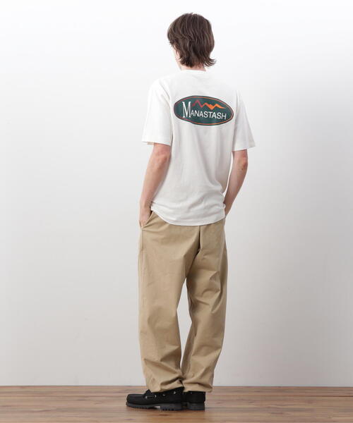 MANASTASH(マナスタッシュ)の「MANASTASH/マナスタッシュ/HEMP TEE ORIGINAL LOGO(Tシャツ/カットソー・メンズ・ホワイト/ライトグリーン/ブラック・L/S/XL/M)」の13枚目の写真