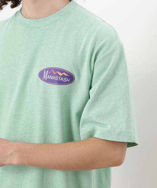 MANASTASH(マナスタッシュ)の「MANASTASH/マナスタッシュ/HEMP TEE ORIGINAL LOGO(Tシャツ/カットソー・メンズ・ホワイト/ライトグリーン/ブラック・L/S/XL/M)」の4枚目の写真