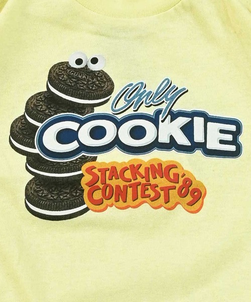Ocean&Ground(オーシャン&グラウンド)の「COOKIE&SNEAKERSプリントTシャツ(Tシャツ/カットソー・キッズ・イエロー/ホワイト/サンドベージュ/ブラック・140/130/120/110/100/95/90/80)」の8枚目の写真