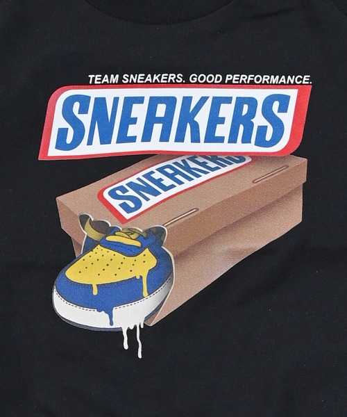 Ocean&Ground(オーシャン&グラウンド)の「COOKIE&SNEAKERSプリントTシャツ(Tシャツ/カットソー・キッズ・イエロー/ホワイト/サンドベージュ/ブラック・140/130/120/110/100/95/90/80)」の10枚目の写真