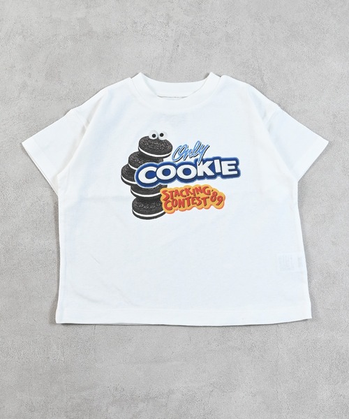 Ocean&Ground(オーシャン&グラウンド)の「COOKIE&SNEAKERSプリントTシャツ(Tシャツ/カットソー・キッズ・イエロー/ホワイト/サンドベージュ/ブラック・140/130/120/110/100/95/90/80)」の11枚目の写真