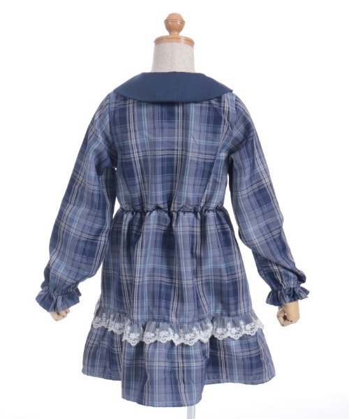 axes femme（アクシーズファム）の「うさぎ襟チェック柄ワンピース（ワンピース・キッズ・ピンク/ブルー・MEDIUM/LARGE/X-LARGE）」の14枚目の写真